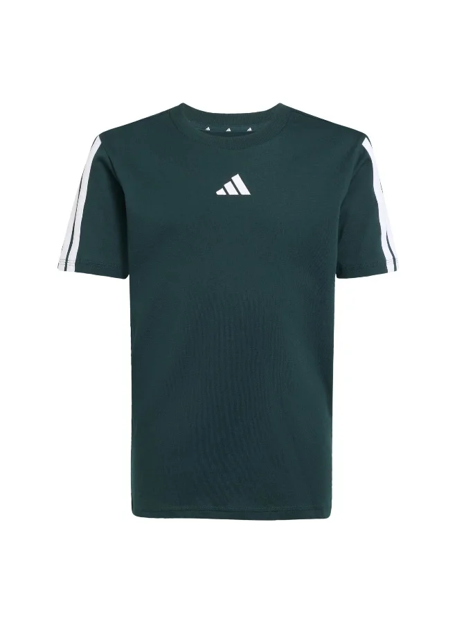 Adidas J 3S Tee 160 Green Training T-Shirts For Junior 7-8Y