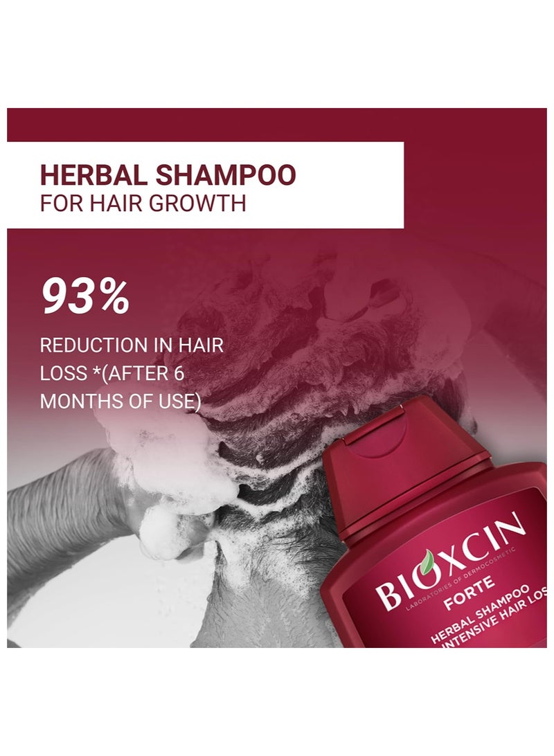 Bioxcin Forte Hair Loss Shampoo 300ml, Daily Care Treatment for Men &Women, Sensitive Scalp Formula Herbal Shampoo for Hair Growth, Complete Care Thickening & Nourishing Conditioner Intensive Hair Loss - Image 2
