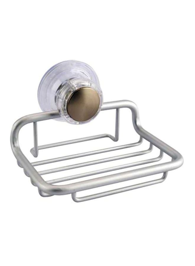 InterDesign Metro Turn And Lock Soap Dish Silver 5.57 x 4.46 x 3.51inch