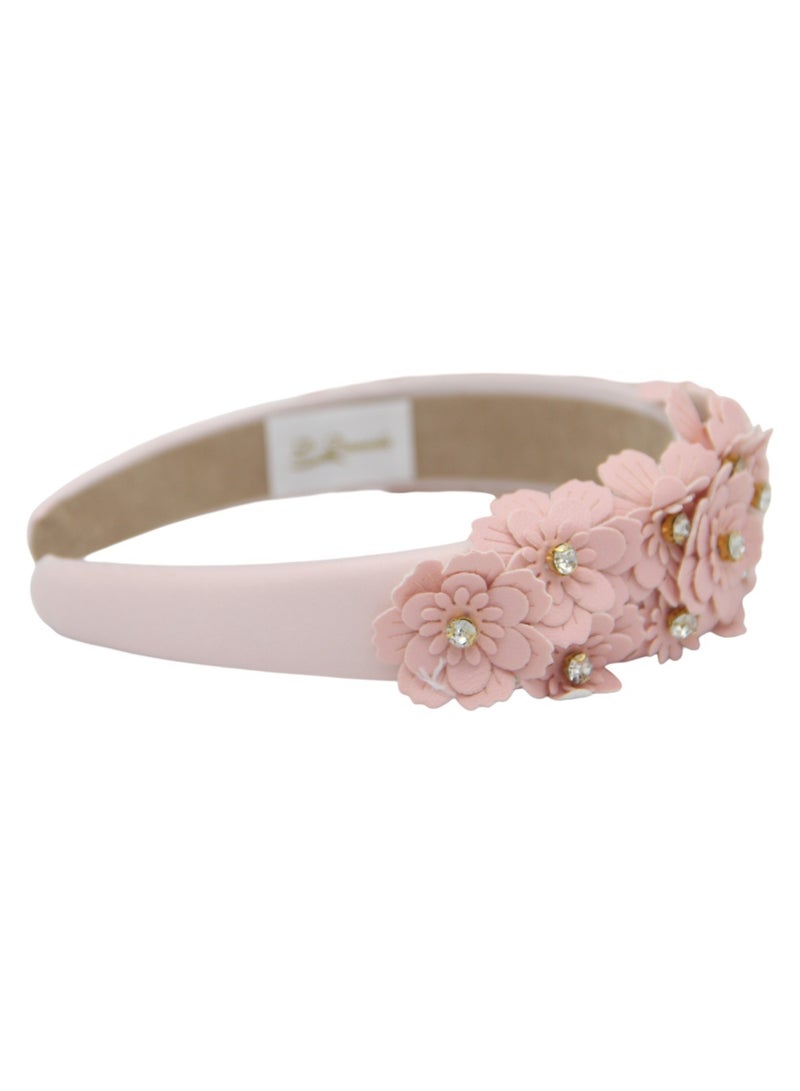 Bidani Floral Appliqué Headband - Light Pink - Image 3