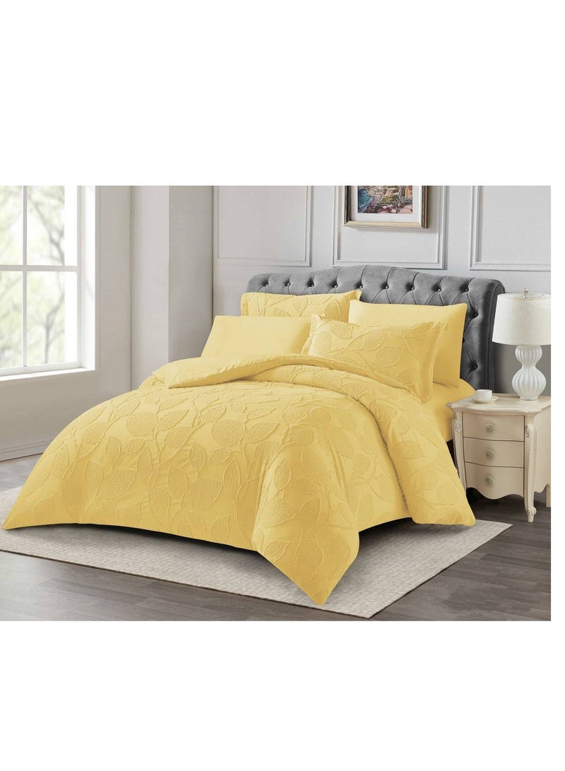 طقم غطاء لحاف من 6 قطع، طقم فراش هندسي مبطن، مصنوع من ألياف دقيقة كاتيونية، ناعم وجيد التهوية