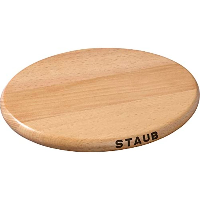 STAUB Magnetic Trivet, Cast Iron, Wood, 15 cm x 11 cm - Image 1