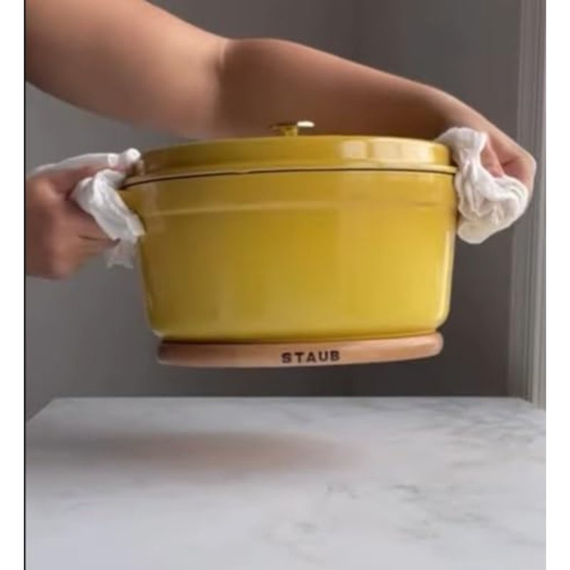STAUB Magnetic Trivet, Cast Iron, Wood, 15 cm x 11 cm - Image 3