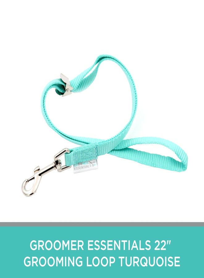 GROOMER ESSENTIALS 22" Grooming Loops in Turquoise - Secure and Stylish Restraints for Pet Grooming - Set of Essential Tools for Professional and Home Grooming - Image 4