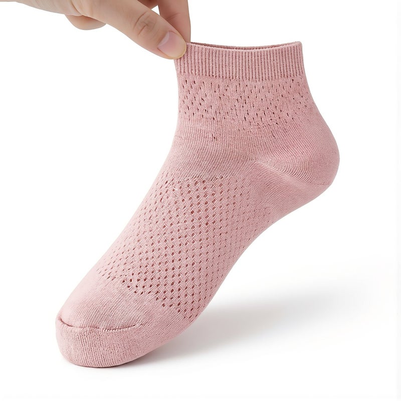 Women No Show Socks Cotton Mesh Breathable Non Slip Hidden Liner Socks - Image 5