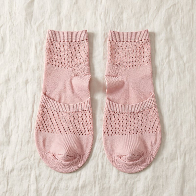 Women No Show Socks Cotton Mesh Breathable Non Slip Hidden Liner Socks - Image 2