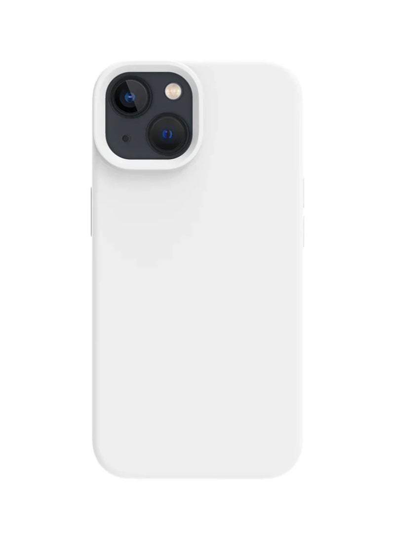 iPhone 14 White Silicone Case (6.1") – Shockproof Slim Fit Cover | Soft Touch, Anti-Scratch, Durable Protective Case for iPhone 14