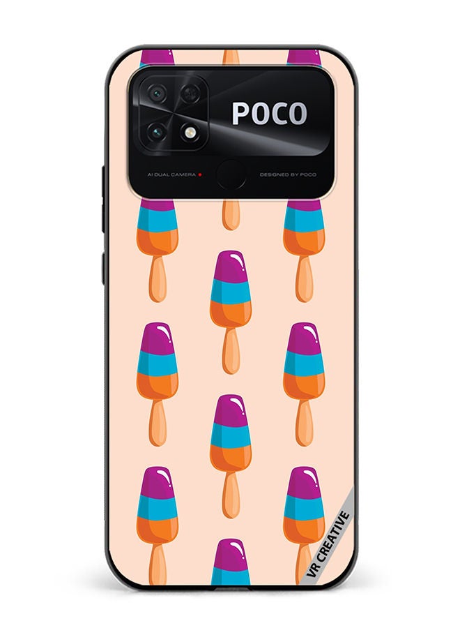 VR CREATIVE Protective Case Cover For Xiaomi Poco C40 Colorful Sunday Design Multicolour - Image 1