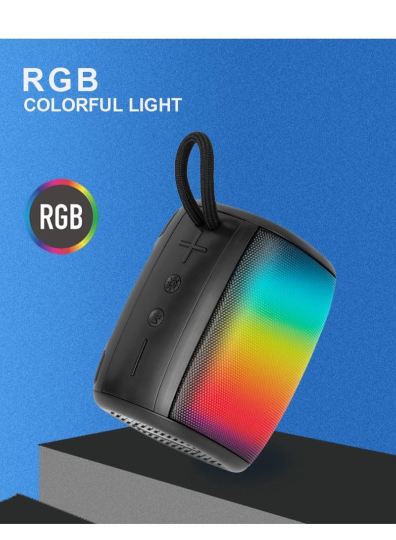 Kisonli S18 RGB Colorful High Quality Portable Bluetooth Speaker - Black - Image 1