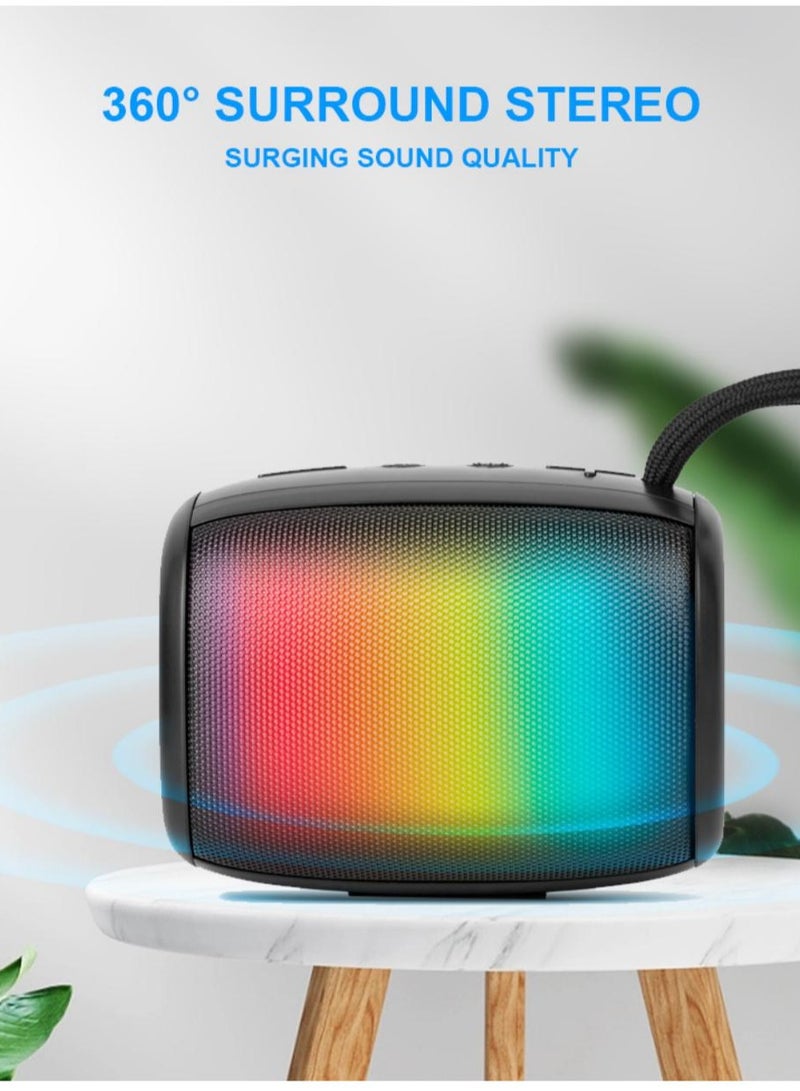 Kisonli S18 RGB Colorful High Quality Portable Bluetooth Speaker - Black - Image 2
