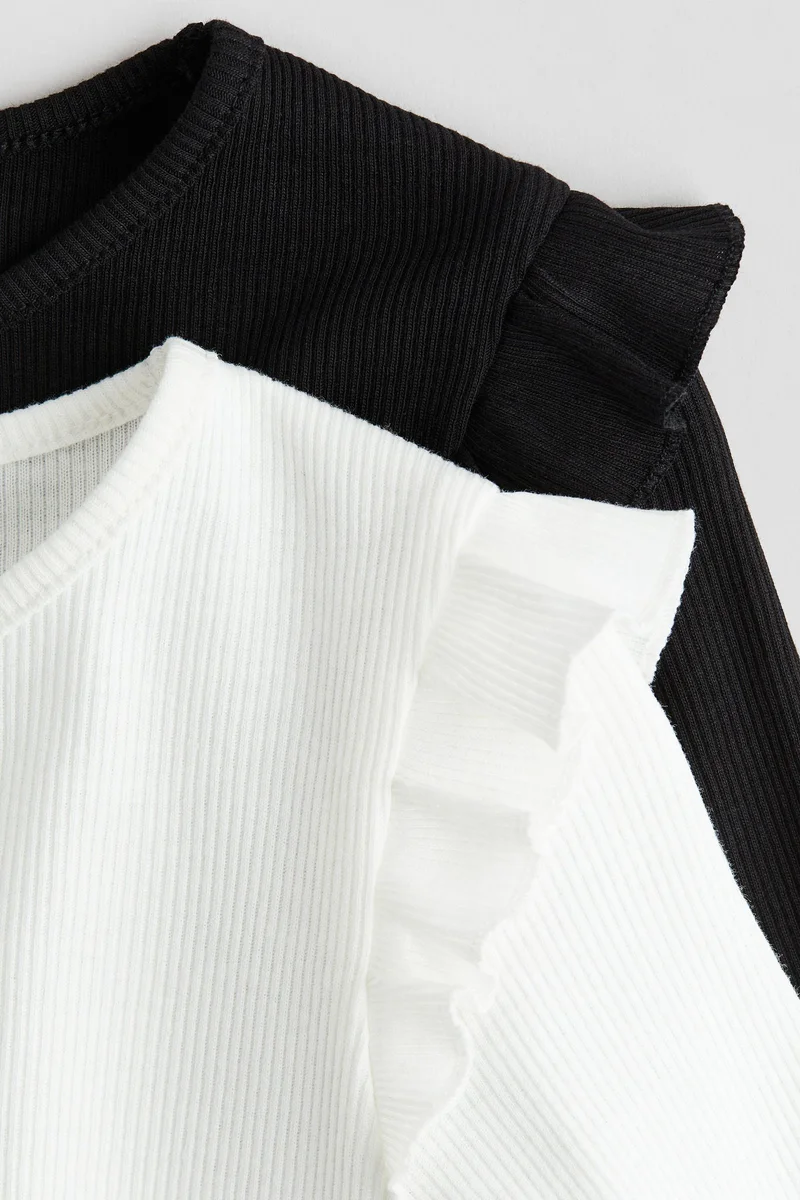 H&M 2-pack ribbed cotton tops