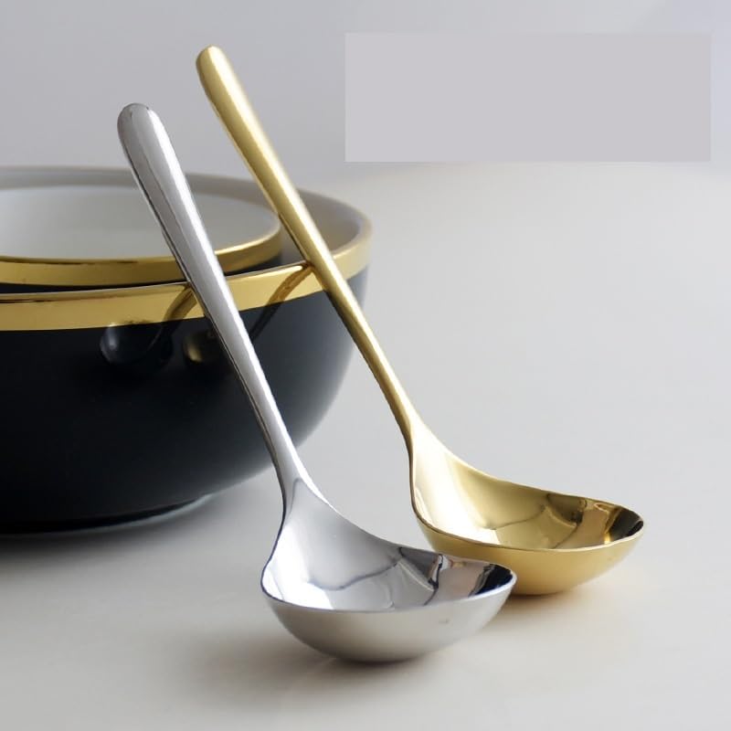 12 Piece Silver Stainless Steel Flatware Set Heavy Duty Soup Spoons - Image 4