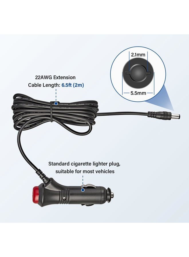 Anina 12V Car Charger Adapter for Selected Snailax Back Massage Seat Cushion Replacement Power Cord Cable Cigarette Lighter Compatible with Comfier/Snailax/ZYILION Neck Back Massage Cushion - Image 5