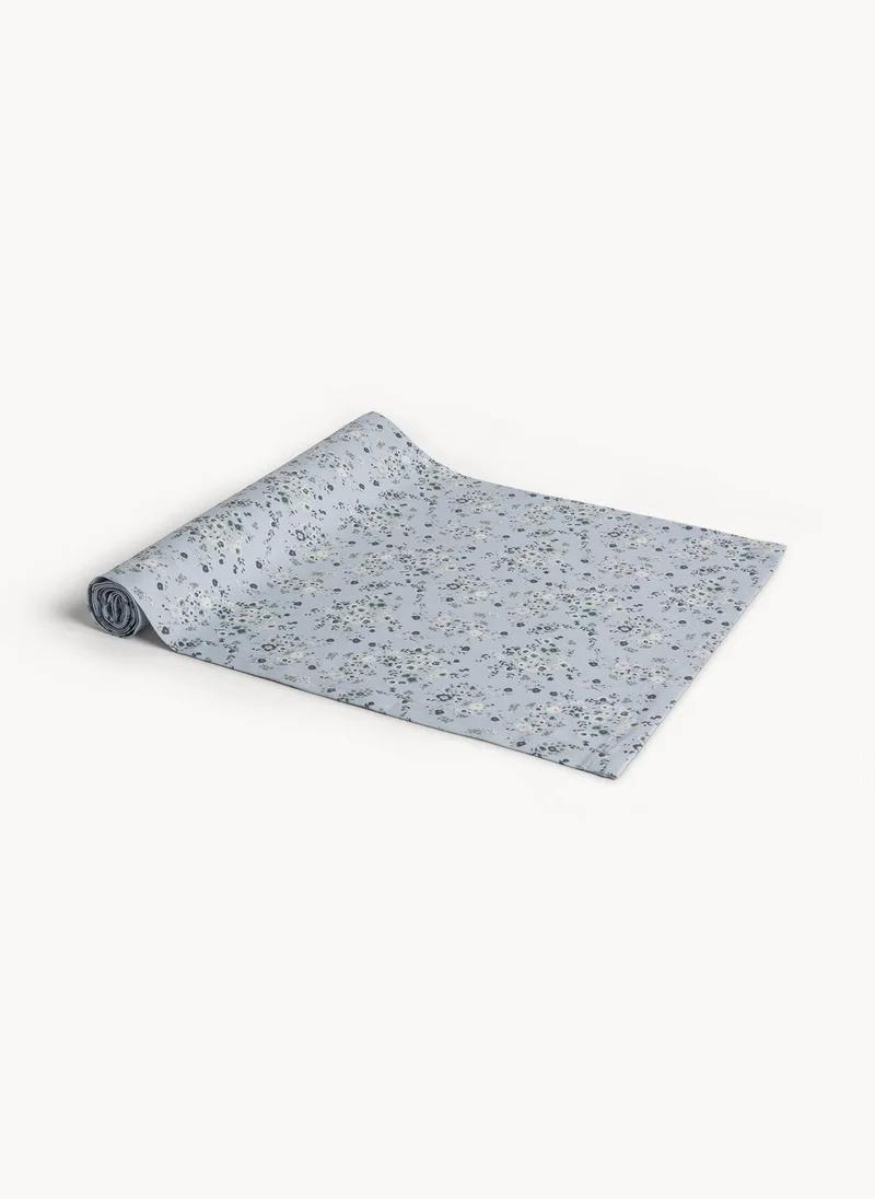 Coincasa Coincasa-Cotton Panama Runner Flower Print-40X140CM-Grey