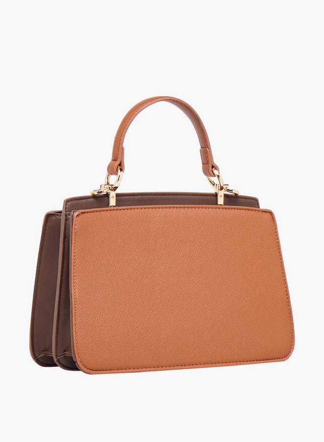Flora Bella By Shoexpress Solid Crossbody Bag with Detachable Shoulder Strap and Top Handle  - Image 4
