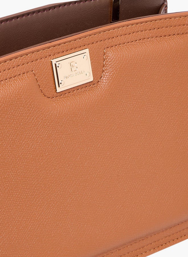 Flora Bella By Shoexpress Solid Crossbody Bag with Detachable Shoulder Strap and Top Handle  - Image 5