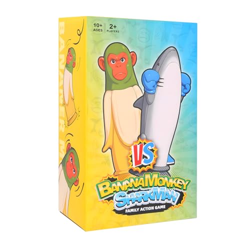 SOYUOI Banana Monkey VS SharkMan Exciting FlipStanding Throwing Game Ultimate Family Party Fun Perfect for Gatherings Game Nights Includes Bonus Content - Image 1