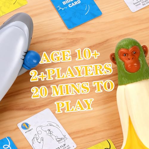 SOYUOI Banana Monkey VS SharkMan Exciting FlipStanding Throwing Game Ultimate Family Party Fun Perfect for Gatherings Game Nights Includes Bonus Content - Image 5