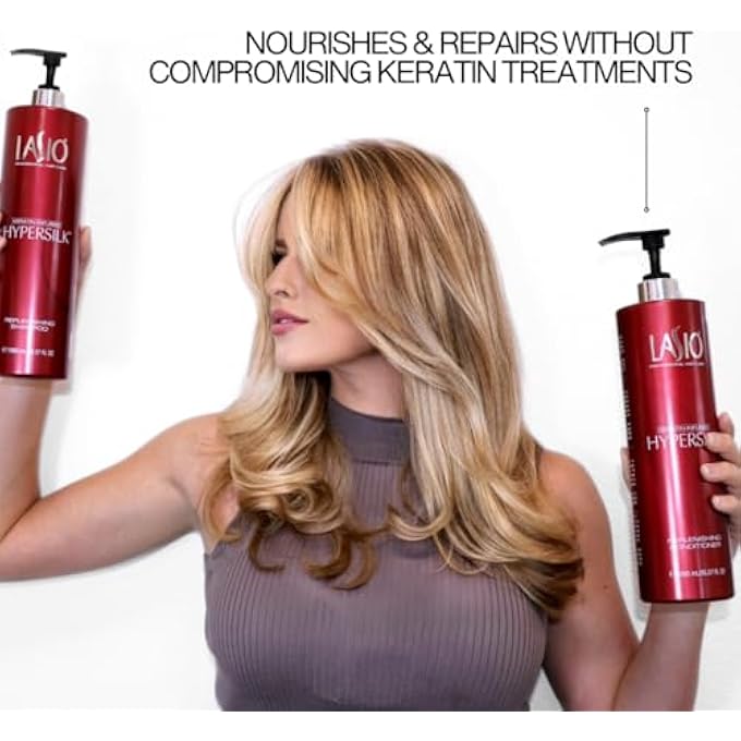 Lasio - KERATIN-INFUSED HYPERSILK REPLENISHING CONDITIONER - 35.27 FL. OZ - KERATIN CONDITIONER - FOR DRY HAIR - REPAIR, RESTORE & REDEFINE HAIR CARE PRODUCT - Image 3