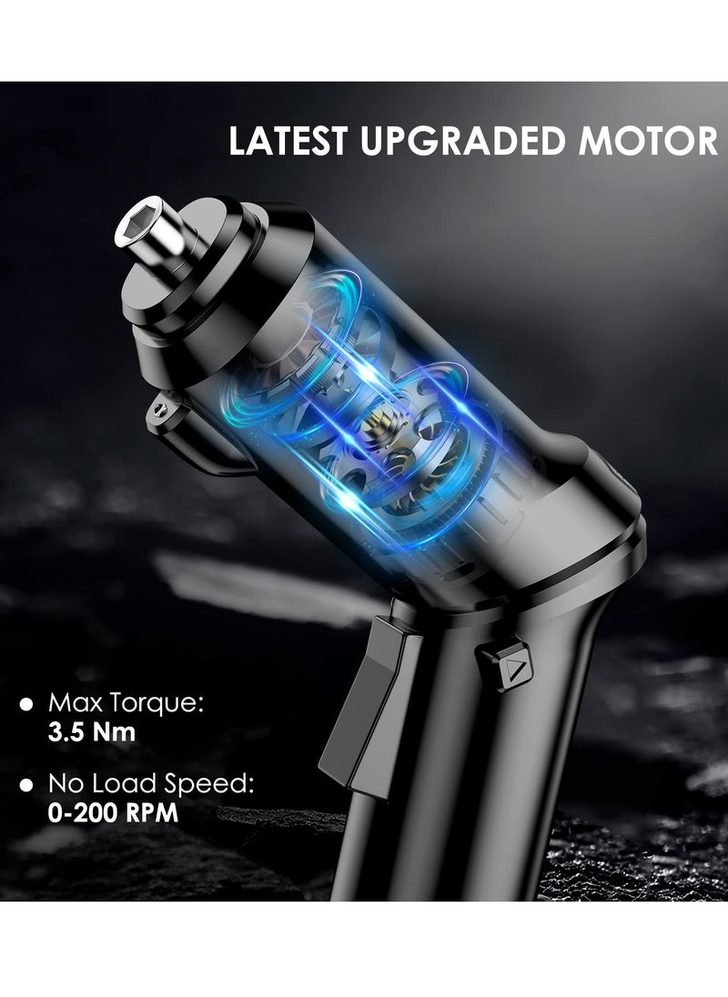 SYOSI Electric Screwdriver Set Rechargeable Electric Screwdriver With 106 Piece Bit Rotatable Handle LED Light Carrying Case Home Repair Tool Set  - Image 2