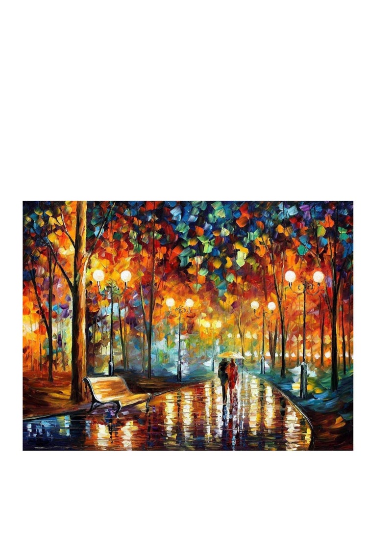 Y&D 1000-Piece Walking In Rain Paper Jigsaw Puzzle Set  - Image 2