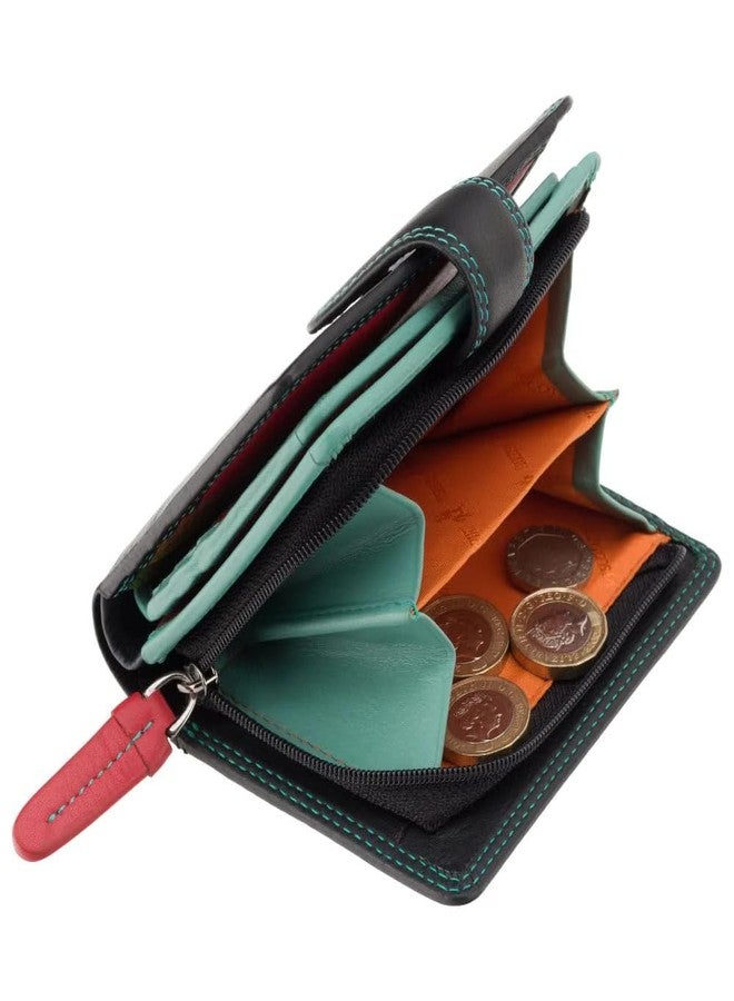 VISCONTI RB40 Multi Colored Small Soft Leather Ladies Wallet & Purse (Black Rhumba) - Image 5