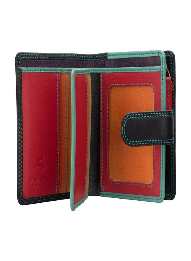 VISCONTI RB40 Multi Colored Small Soft Leather Ladies Wallet & Purse (Black Rhumba) - Image 1