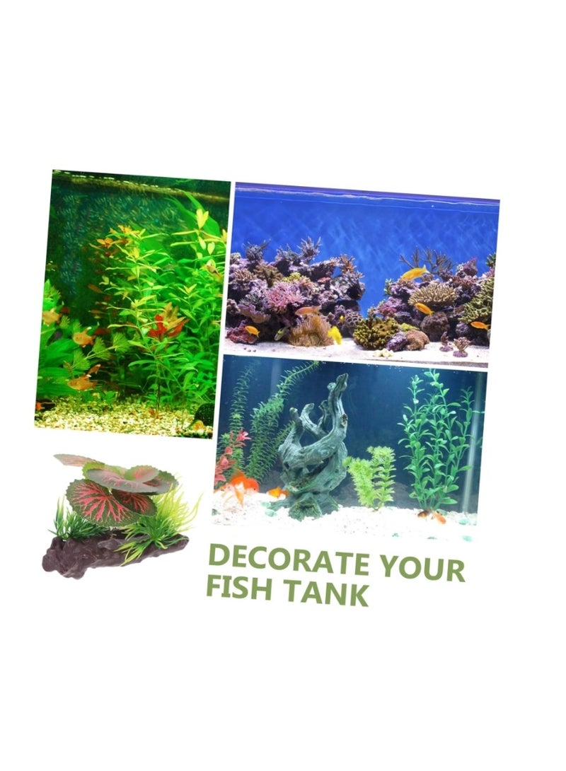 Aquarium Tree Plants Decorations Small Plant Decorations for Fish Tank Decor  Aquariums Decorations Realistic Simulated Water Grass for Fish Tank Material - Image 4