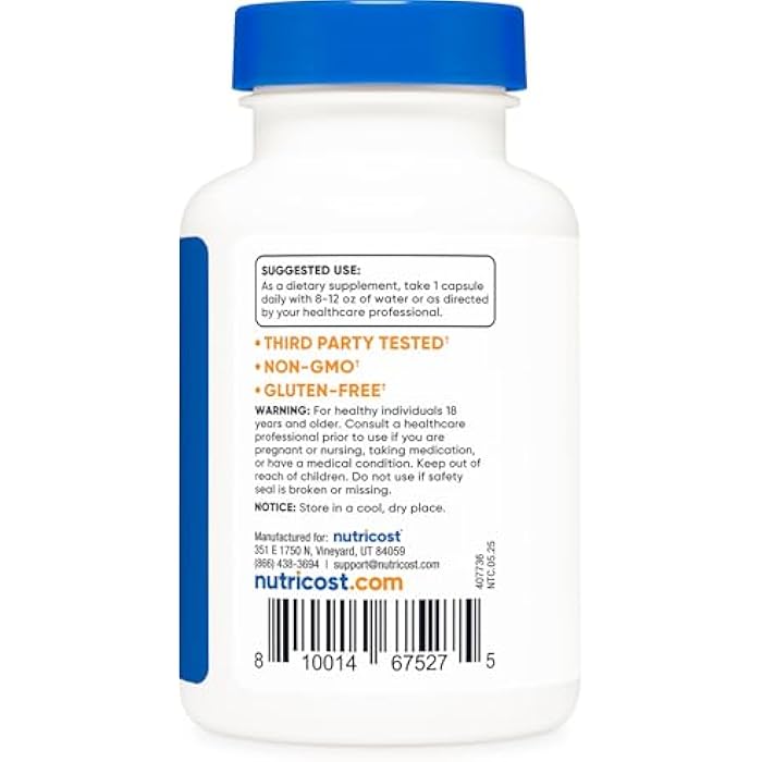 Nutricost Tudca 250mg, 60 Capsules (Tauroursodeoxycholic Acid) - Premium Quality - Image 4