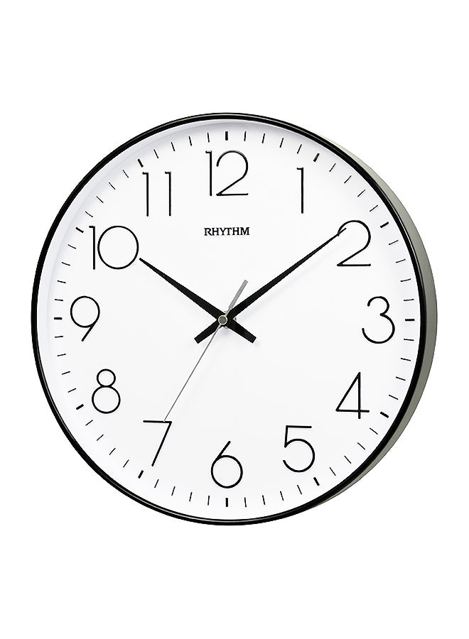 Plastic Silent Silky Move Round Basic Analog Wall Clock Black and White 30.5 x 30.5 x 4.1 cm CMG601NR02