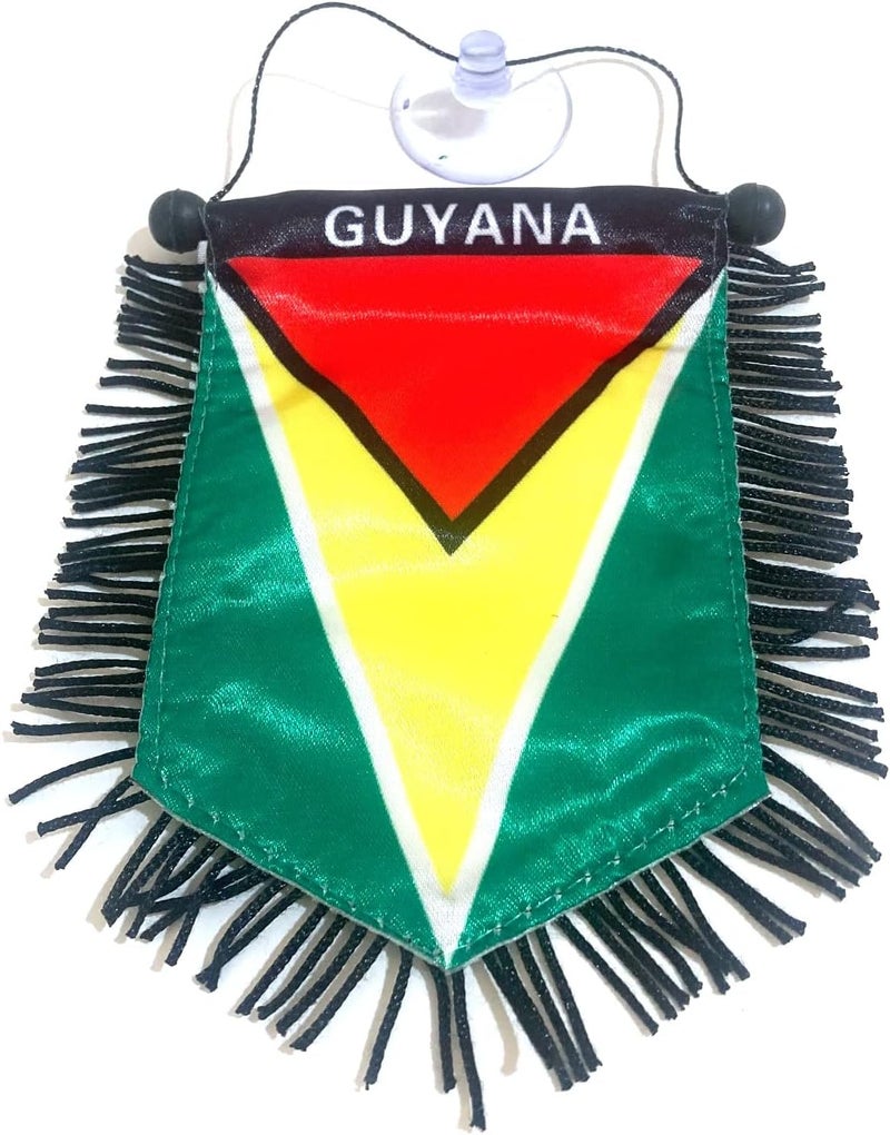 PRK 14 Guyana Mini Flag for Car Windows Rearview Mirror - Image 1