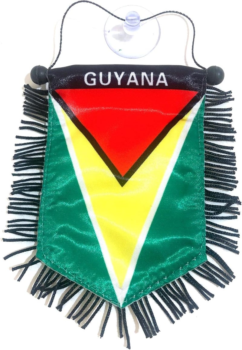 PRK 14 Guyana Mini Flag for Car Windows Rearview Mirror - Image 4