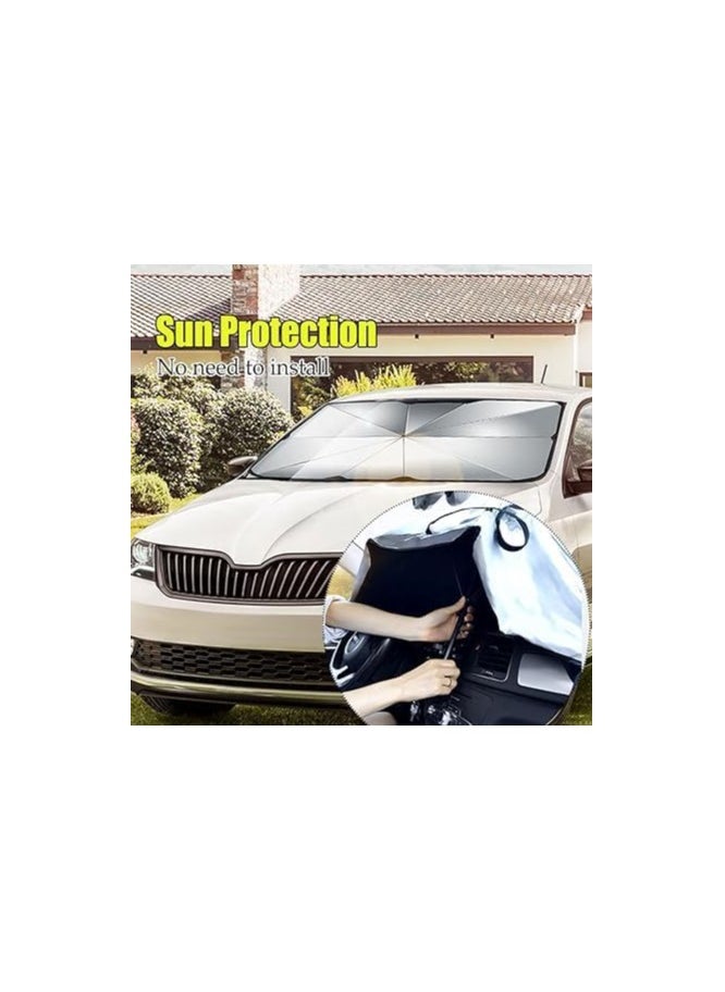 Generic Auto Sunshade Umbrella – Versatile Windshield Protection for Heat Insulation and UV Shielding in Cars and SUVs  - Image 3