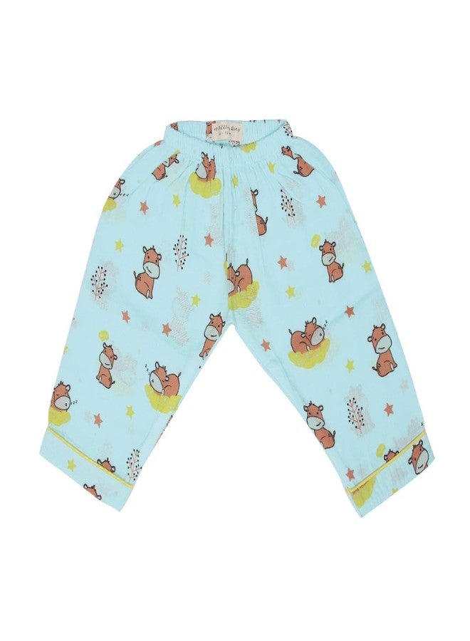 A toddler thing 100% Organic Muslin Full Sleeves Sleepsuit | Top & Pants | Night Suit for Boys & Girls | Sleepwear Baby Products | Pajama Set | Full Cover Dress | Print- SleepyHippo | Size- 4-5y - Image 4