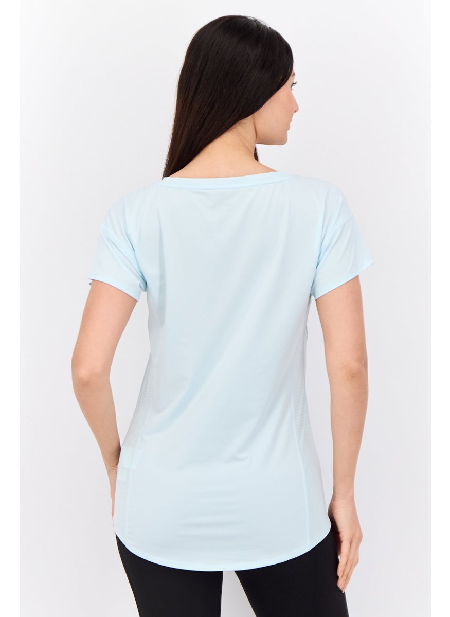 PUMA Women Sportswear Fit Brand Logo Outdoor Top, Light Blue  - Image 2