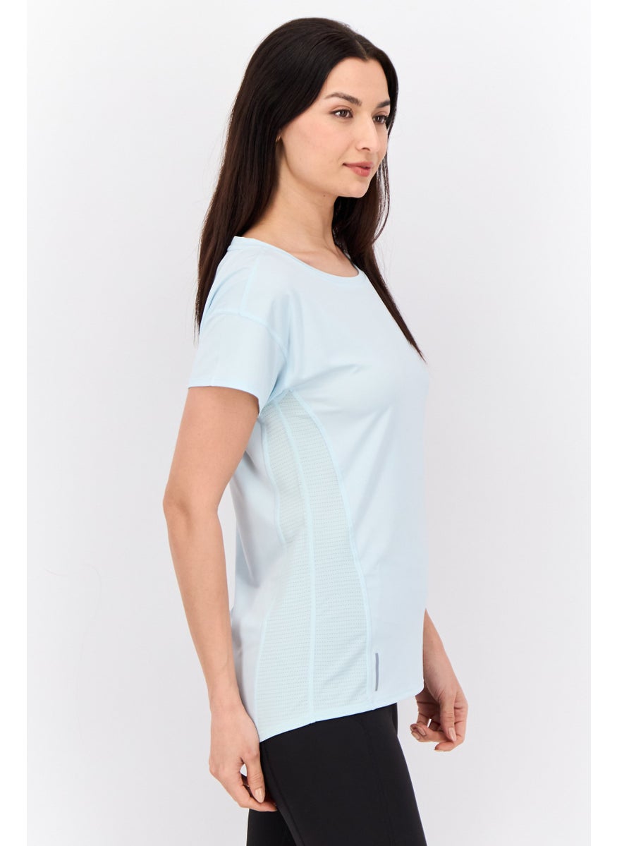 PUMA Women Sportswear Fit Brand Logo Outdoor Top, Light Blue  - Image 3