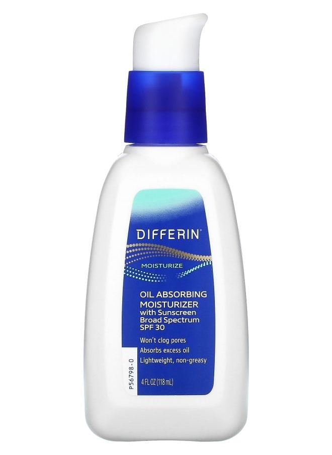 differin Oil Absorbing Moisturizer with Sunscreen SPF 30 4 fl oz (118 ml) 