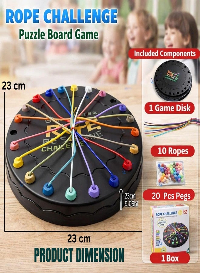 GRAPHENE Rope Challenge Puzzle Board Game for Kids Adults 5-14 Years Brain Teaser Logic Multi-Level Strategy Travel Family Fun Problem-Solving Memory Development Stress Relief Educational STEM Toy - Image 2