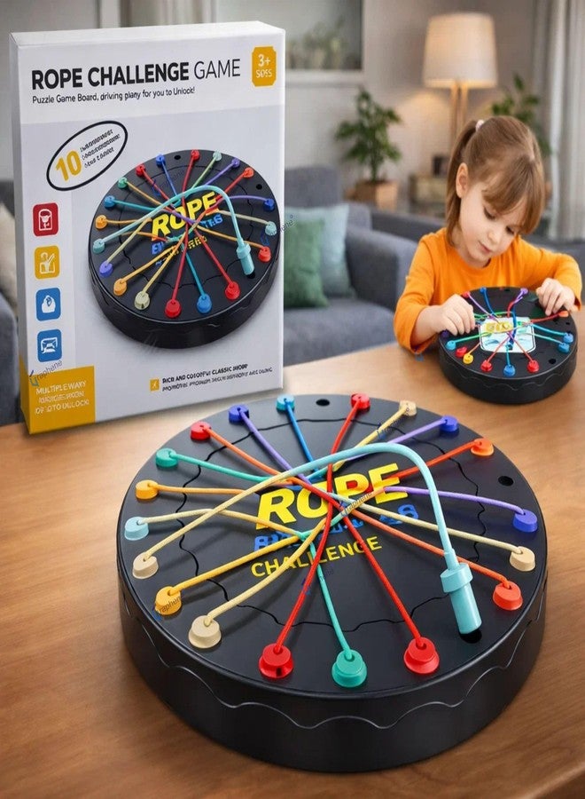 GRAPHENE Rope Challenge Puzzle Board Game for Kids Adults 5-14 Years Brain Teaser Logic Multi-Level Strategy Travel Family Fun Problem-Solving Memory Development Stress Relief Educational STEM Toy - Image 1