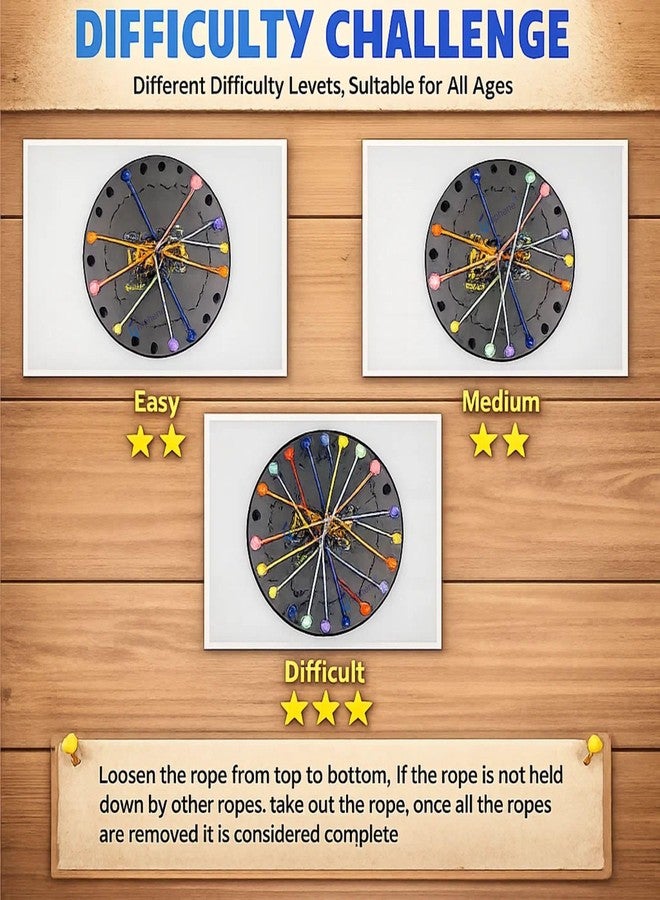 GRAPHENE Rope Challenge Puzzle Board Game for Kids Adults 5-14 Years Brain Teaser Logic Multi-Level Strategy Travel Family Fun Problem-Solving Memory Development Stress Relief Educational STEM Toy - Image 4