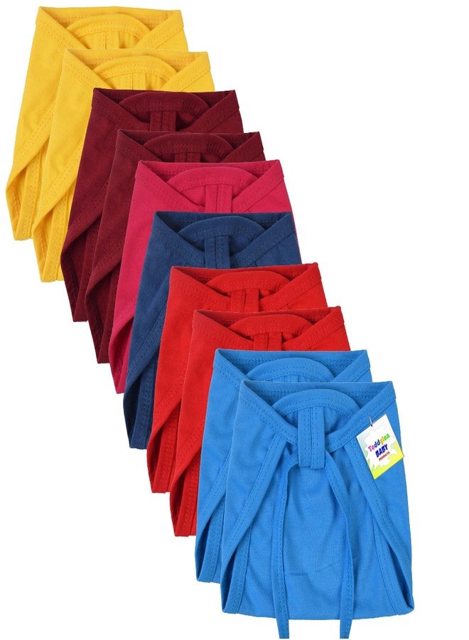 Toddylon New Born Baby's Cotton Cloth Diapers | Langot | Infant Nappy Washable and Reusable Nappies (Multicolour) (0-6 Months) Pack of 10 - Image 1