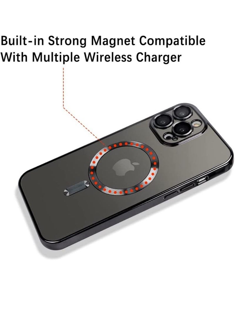 جينيكست غطاء متوافق مع iPhone 14 Pro Max مع غطاء MagSafe المضاد للخدش الواقي النحيف المطلي بالكهرباء لهاتف iPhone 14 Pro Max للنساء الرجال - Image 3