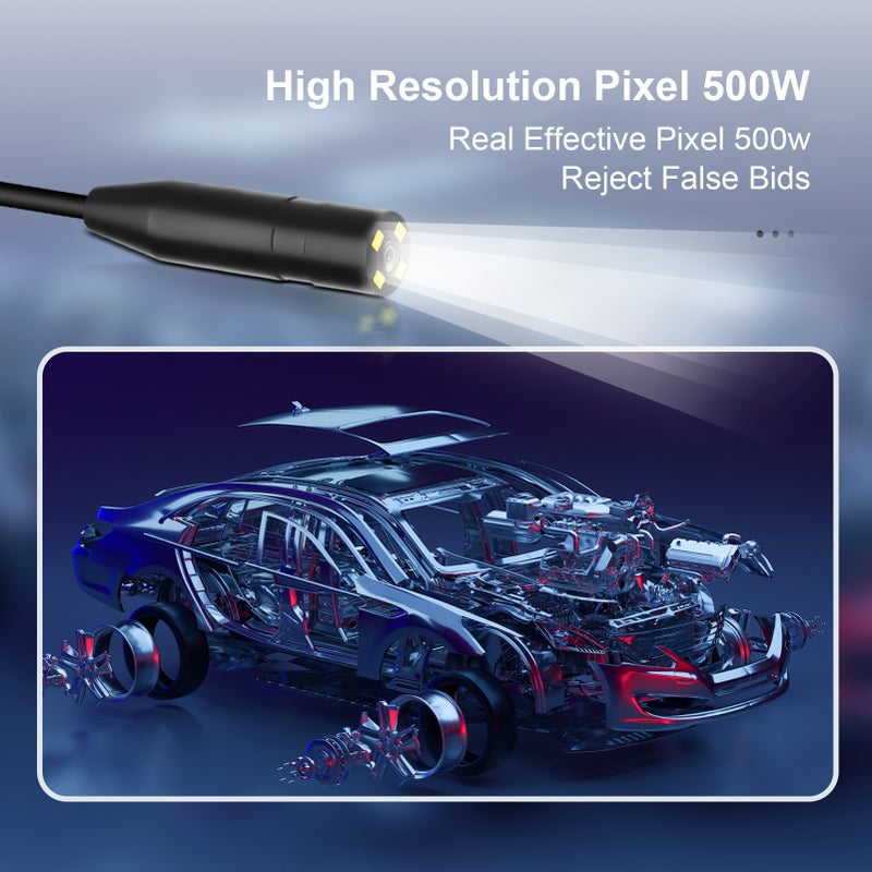 Industrial Endoscopy Borescope Inspection Camera Auto-focus 3 In 1 Interface Replacement for Type-C/ Android/ USB Port Built-in 4 Dimmable Adjustable Brightness LEDs 11mm Lens 2560* 1944 Resolution IP68 Water Resistance (5m Hard Wire) - Image 5
