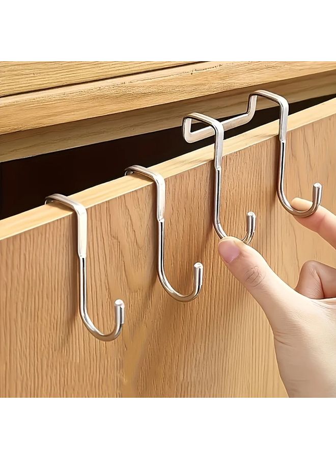 خطاف مزدوج فولاذي مقاوم للصدأ على شكل حرف S خالٍ من الثقوب لوضع أدوات التخزين - Image 2