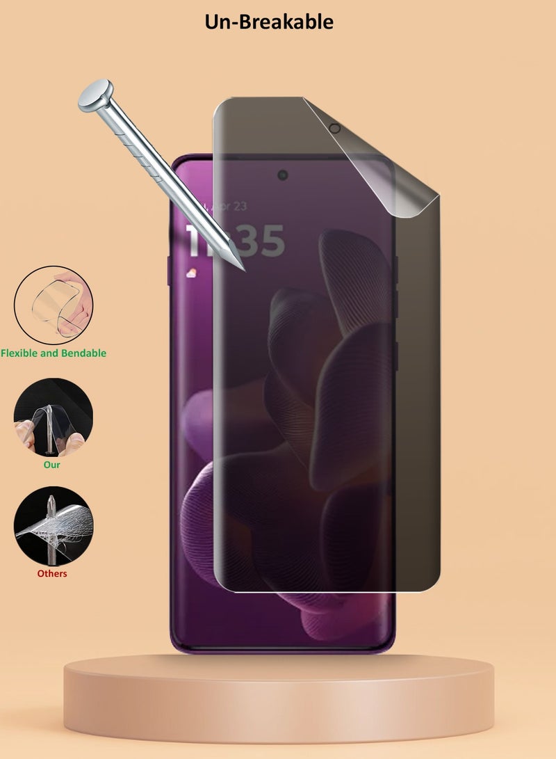 Techie Motorola edge 60 Pro 5G Privacy Screen Protector - Full Cover Matte Ceramic Privacy Screen Protector, Explosion Proof, Anti Bubble Anti-Fingerprint Easy Installation - Image 5