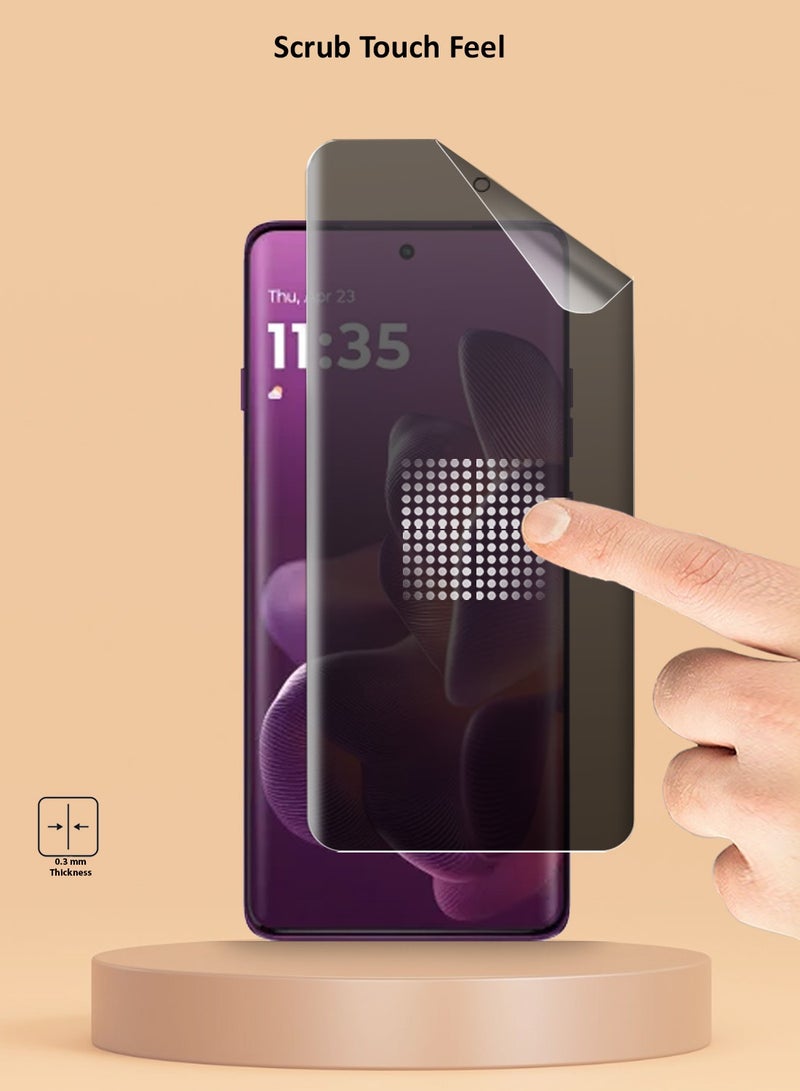 Techie Motorola edge 60 Pro 5G Privacy Screen Protector - Full Cover Matte Ceramic Privacy Screen Protector, Explosion Proof, Anti Bubble Anti-Fingerprint Easy Installation - Image 3