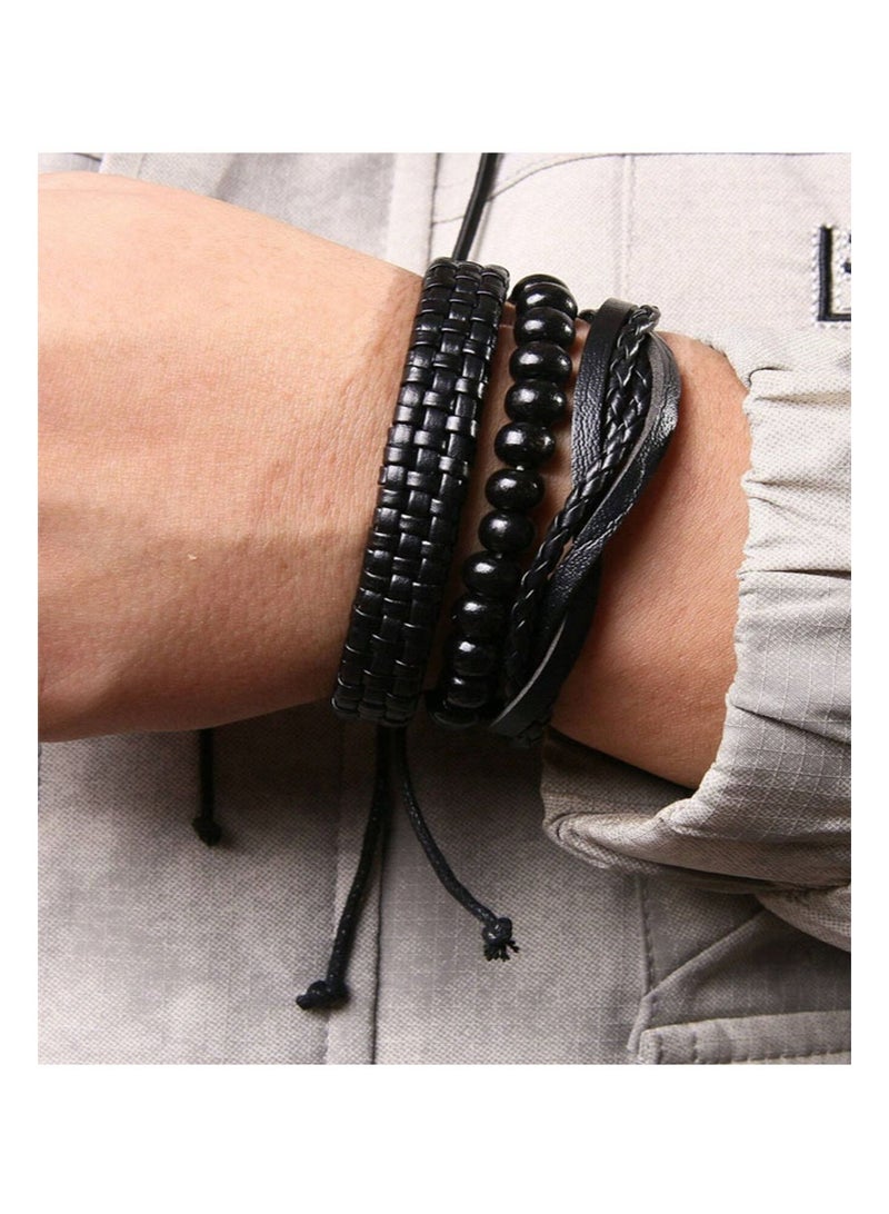 Apustim 10 Piece Gift Set，Including a Stylish Watch，Business Wallet，High Quality Belt，3 Exquisite Bracelets，Signature Pen，Tie，Tie Clip，Cufflinks，And An Exquisite Gift Box，Perfect Gift For Dad And Boyfriend，Father's Day，Party Gift，Birthday Gift，And Men's Business Gift Box（Black） - Image 5