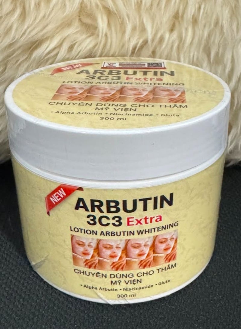 ARBUTIN 3C3 EXTRA LOTION ARBUTIN WHITENING  (ALPHAARBUTIN. NIACINAMIDE.GLUTA)300ML - Image 1