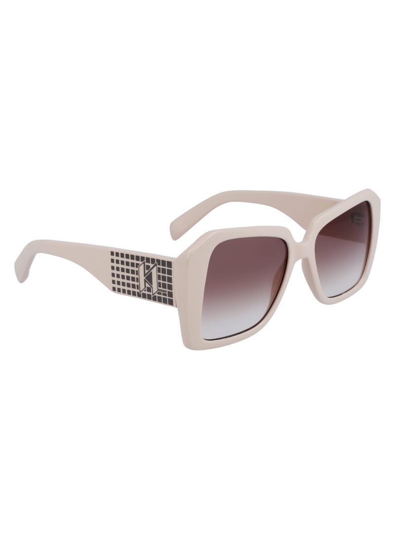 Karl Lagerfeld FULL RIM INJECTED CP INJECTED KARL LAGERFELD SUNS KL6140S 5317 (102) OFF WHITE - Image 3