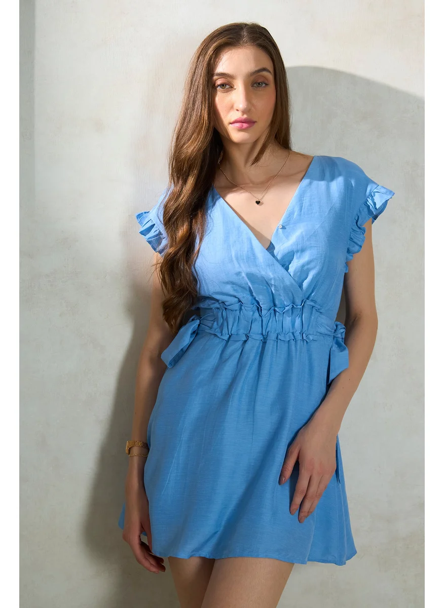 فيرجيو Ruffled Mini Dress